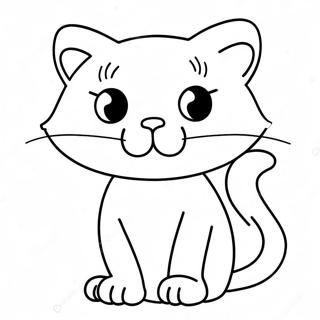 Pagina Para Colorir Do Gato Malvado Em Uma Pose Engracada 40458-33548