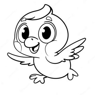 Pagina Para Colorir Passaro Tweety Fofo Voando 4051-3270