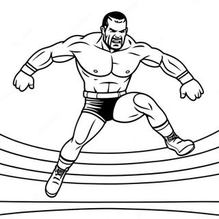 Pagina Para Colorir Lutador Da Wwe Pulando Sobre O Oponente 40558-33617