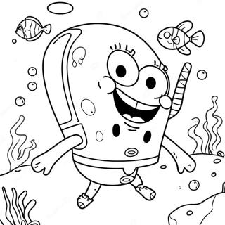 Pagina Para Colorir Da Aventura Subaquatica Do Bob Esponja Calca Quadrada 40628-33671