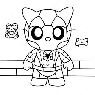 Spiderman Hello Kitty Pagina Para Colorir 40698-33727