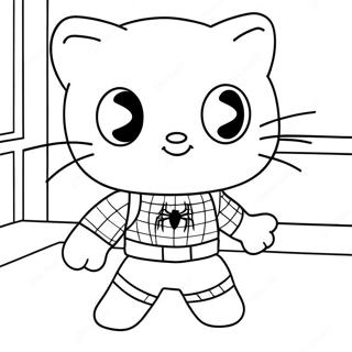 Spiderman Hello Kitty Pagina Para Colorir 40698-33728