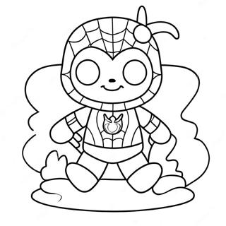 Linda Spiderman Hello Kitty Pagina Para Colorir 40699-33721