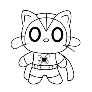 Linda Spiderman Hello Kitty Pagina Para Colorir 40699-33722