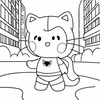 Linda Spiderman Hello Kitty Pagina Para Colorir 40699-33723