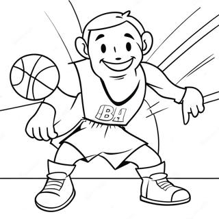 Pagina Para Colorir De Jogo De Basquete Empolgante 40709-33729