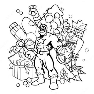 Pagina Para Colorir De Natal Da Marvel 40728-33735