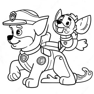 Paw Patrol Tracker Pagina Para Colorir 40748-33753