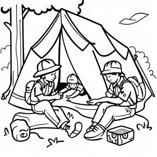 Pagina Para Colorir Da Aventura De Camping Dos Escoteiros 40759-33761