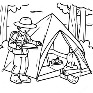 Pagina Para Colorir Da Aventura De Camping Dos Escoteiros 40759-33762