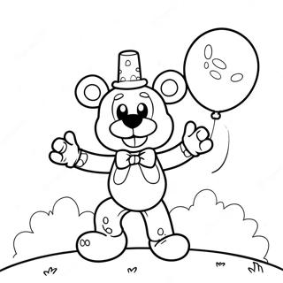 Pagina Para Colorir Do Funtime Freddy Com Balao 40849-33849