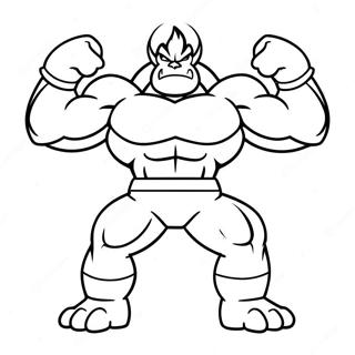 Pagina Para Colorir Do Machamp Mostrando Os Musculos 40869-33834