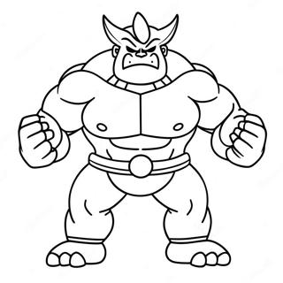 Pagina Para Colorir Do Machamp Mostrando Os Musculos 40869-33836