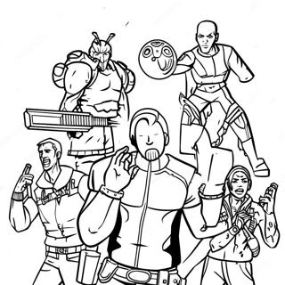 Pagina Para Colorir Dos Personagens De Borderlands Em Acao 40879-33857