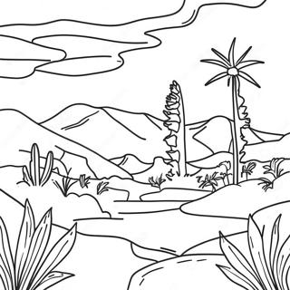 Pagina Para Colorir Da Paisagem Do Deserto Do Marrocos 40889-33865