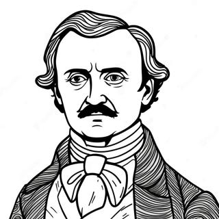 Pagina Para Colorir Retrato Misterioso De Edgar Allan Poe 40949-33901