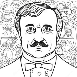 Pagina Para Colorir Retrato Misterioso De Edgar Allan Poe 40949-33903