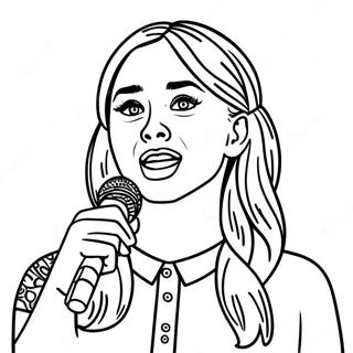 Pagina Para Colorir Sabrina Carpenter Cantando No Palco 40959-33912