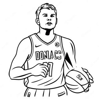 Pagina Para Colorir Luka Doncic Driblando Basquete 40969-33940