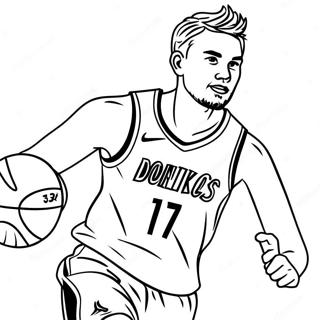 Pagina Para Colorir Luka Doncic Driblando Basquete 40969-34038