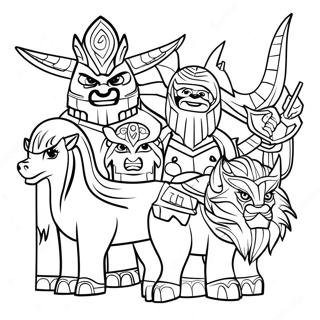 Pagina Para Colorir Personagens De Lego Chima 40979-34041