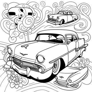 Pagina Para Colorir De Arte Chicano Com Carros Classicos 41009-33958