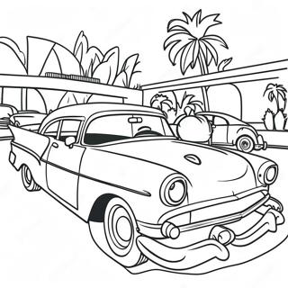 Pagina Para Colorir De Arte Chicano Com Carros Classicos 41009-34065