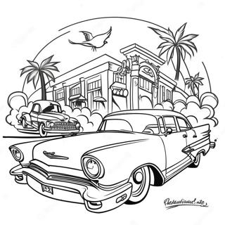 Pagina Para Colorir De Arte Chicano Com Carros Classicos 41009 34068