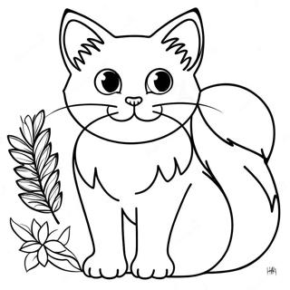 Gato Ragdoll Páginas Para Colorir