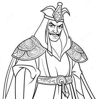 Jafar Em Seu Manto Magico Pagina Para Colorir 41059-34003