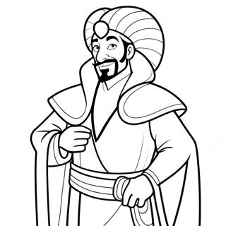 Jafar Em Seu Manto Magico Pagina Para Colorir 41059-34004