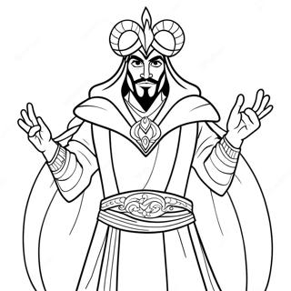 Jafar Em Seu Manto Magico Pagina Para Colorir 41059-34105