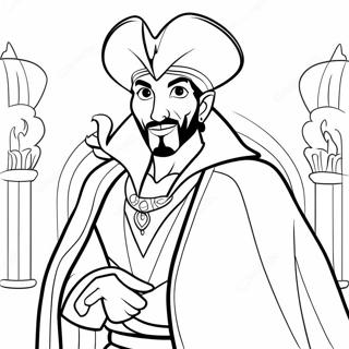 Jafar Em Seu Manto Magico Pagina Para Colorir 41059-34107