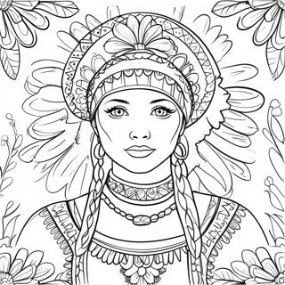 Pagina Para Colorir Traje Tradicional Ucraniano 41079-34013