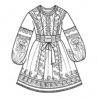 Pagina Para Colorir Traje Tradicional Ucraniano 41079-34119