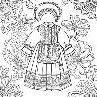 Pagina Para Colorir Traje Tradicional Ucraniano 41079 34120