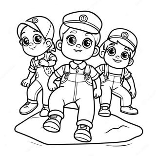 Pagina Para Colorir Pequenos Travessos Aventureiros 41109-34153