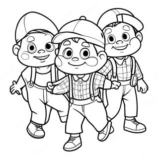 Pagina Para Colorir Pequenos Travessos Aventureiros 41109-34154