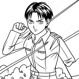 Pagina Para Colorir Levi Ackerman De Ataque Dos Titas 41118-34146