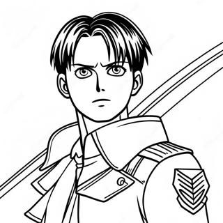 Pagina Para Colorir Levi Ackerman De Ataque Dos Titas 41118-34147