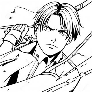 Pagina Para Colorir Levi Ackerman De Ataque Dos Titas 41118-34148