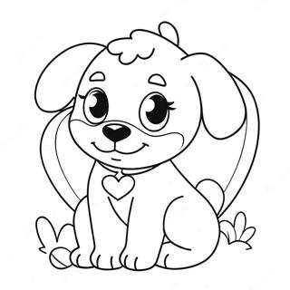 Pagina Para Colorir De Cachorrinho Fofo Do Dia Dos Namorados 41139-34171