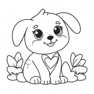 Pagina Para Colorir De Cachorrinho Fofo Do Dia Dos Namorados 41139-34172