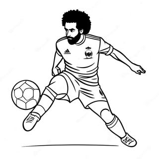 Pagina Para Colorir Do Mo Salah Driblando A Bola 41189-34215