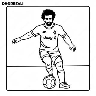 Pagina Para Colorir Do Mo Salah Driblando A Bola 41189-34216