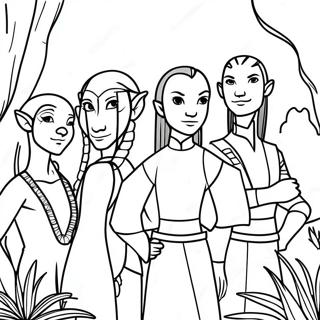 Pagina Para Colorir Dos Personagens Avatar Na Natureza 41199-34210