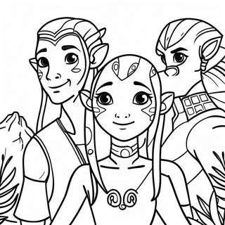 Pagina Para Colorir Dos Personagens Avatar Na Natureza 41199-34211