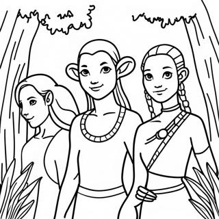 Pagina Para Colorir Dos Personagens Avatar Na Natureza 41199-34212