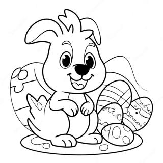 Pagina Para Colorir Do Bluey Na Pascoa 4120-3324