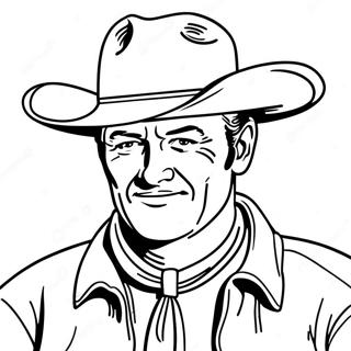 Pagina Para Colorir Classica Do Cowboy John Wayne 41289-34281